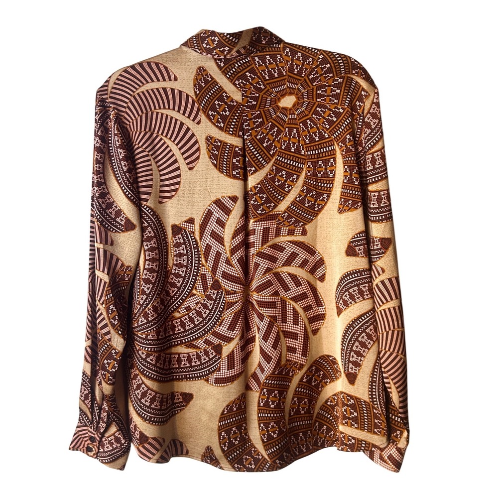 House of Harlow 1960 Abstract Print Long‎ Sleeve Button Up Shirt Women's Medium - Picture 7 of 7